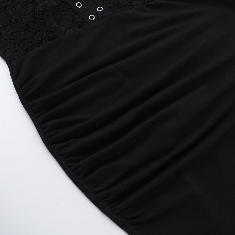 Deep neck halter Lacey long dress