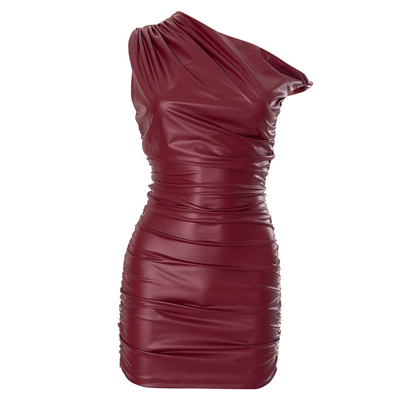 Lola faux leather mini dress
