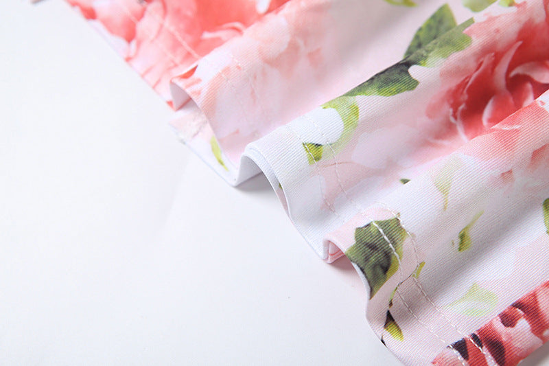 Pastel floral strap maxi dress
