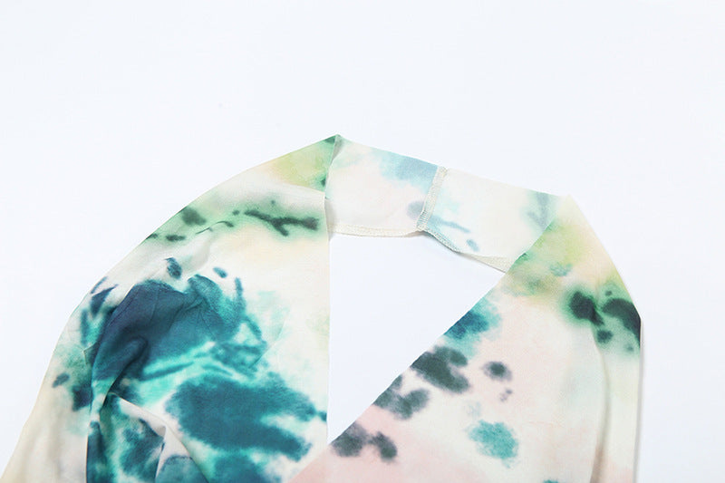 Spicy green halter dress