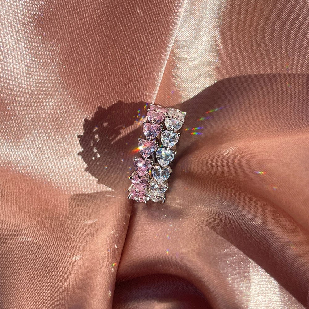 925 Sterling Silver Zircon Geometric Rings