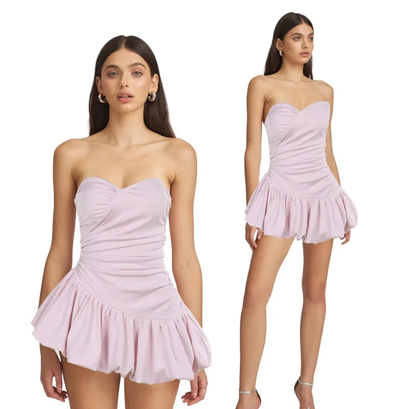 Puffy bottom sweetheart dress