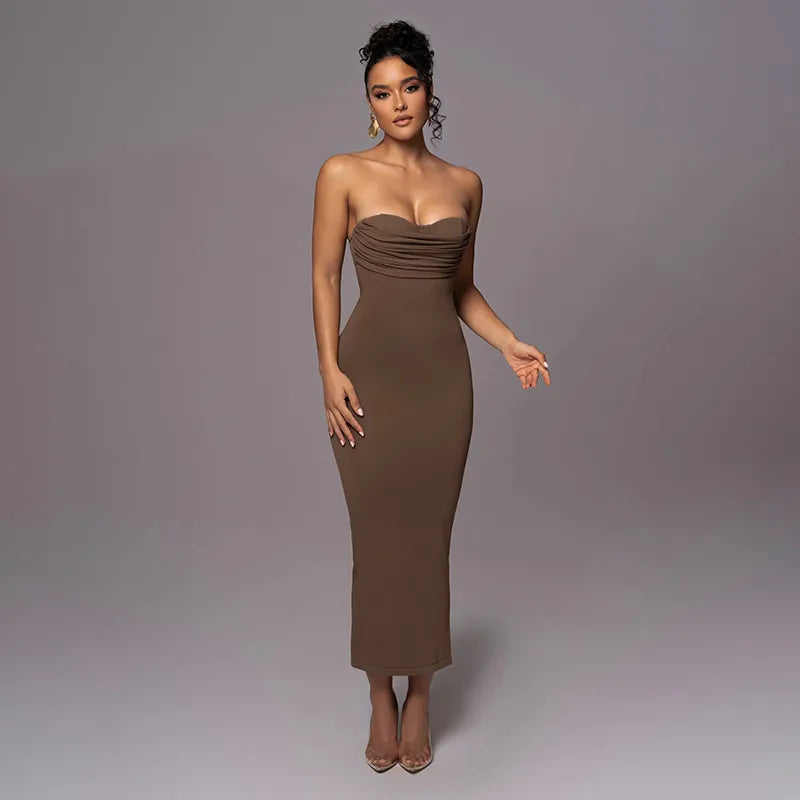 Samantha strapless maxi dress
