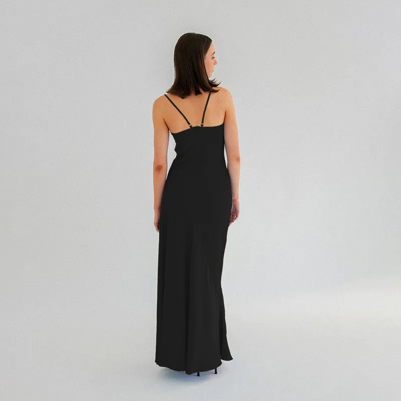 Sweetheart neck sheath side slit cocktail dress