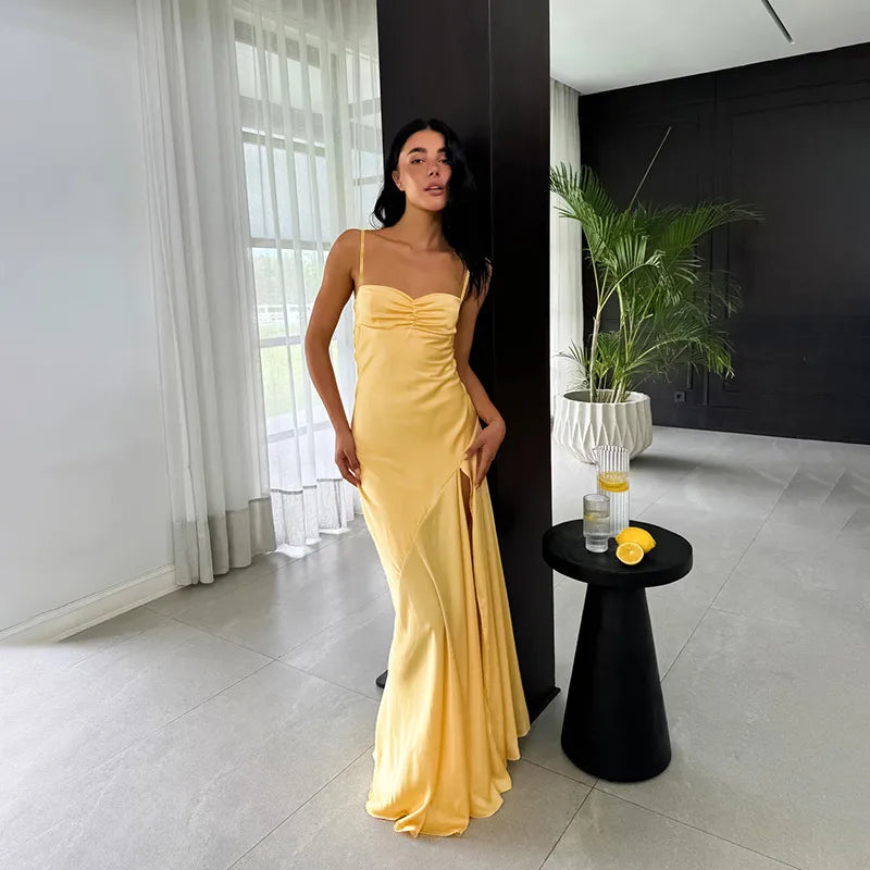 Sweetheart neck sheath side slit cocktail dress