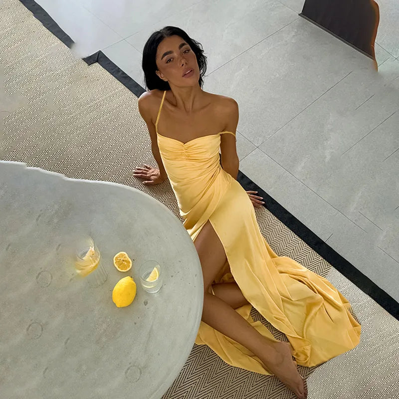 Sweetheart neck sheath side slit cocktail dress