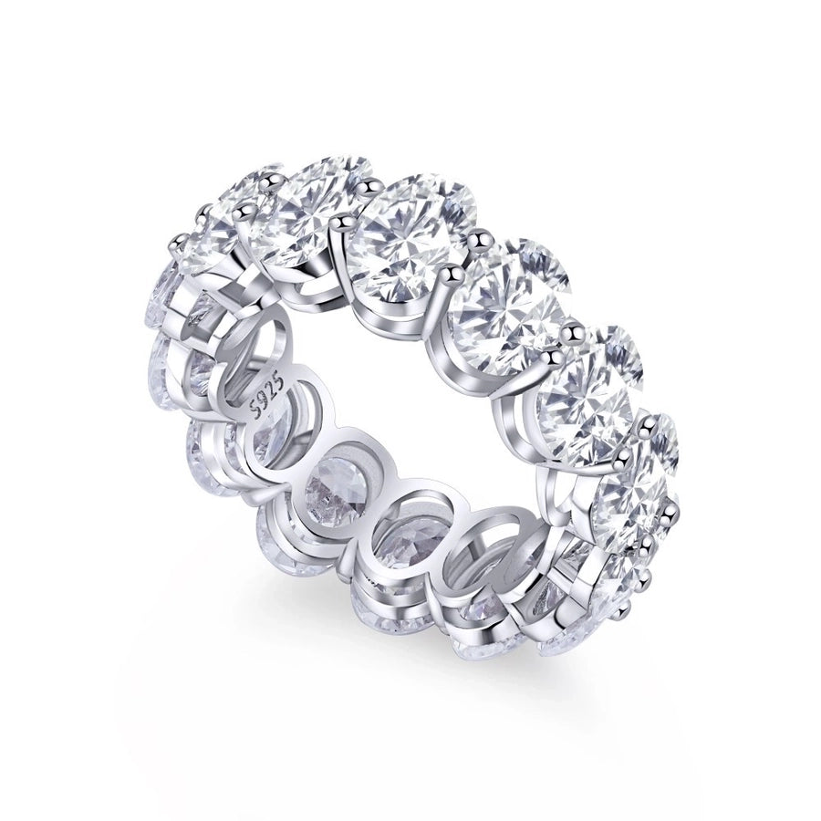 925 Sterling Silver Zircon Geometric Rings