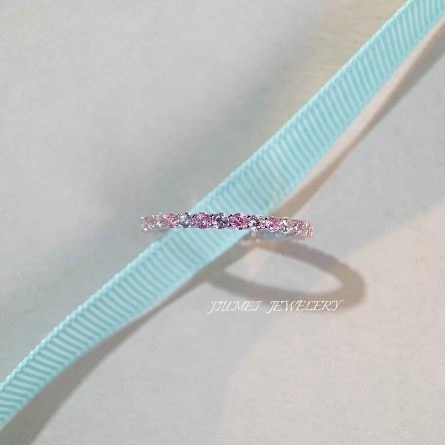 925 Sterling Silver Zircon Circle Rings