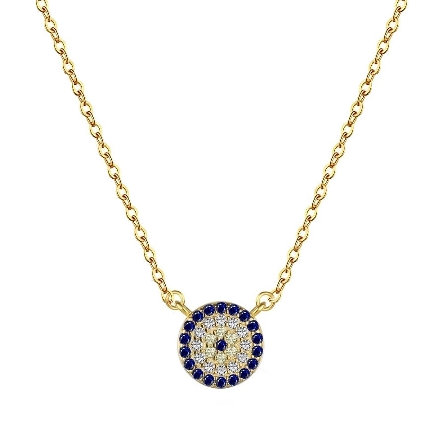 925 Sterling Silver Chain Devil'S Eye Pendant Necklace