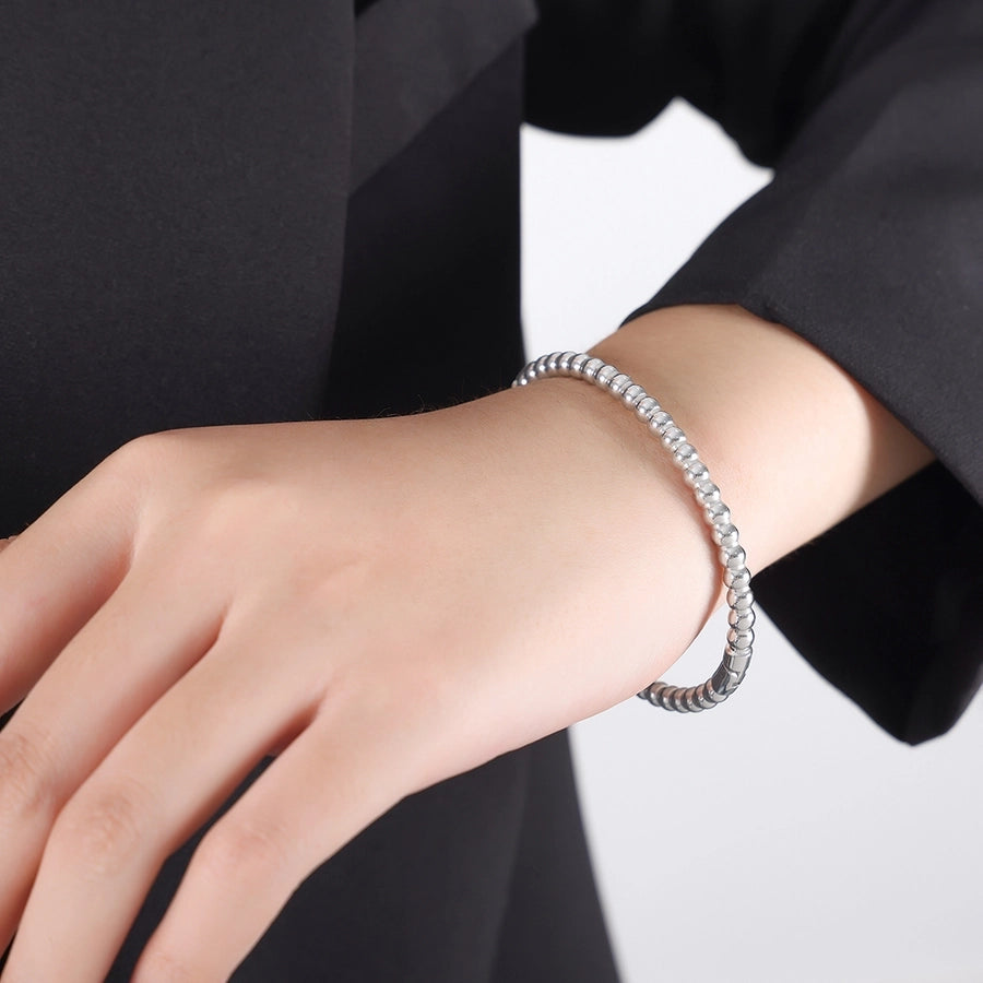 Baroque Style 18K Gold Plated Artificial Pearls Bangle