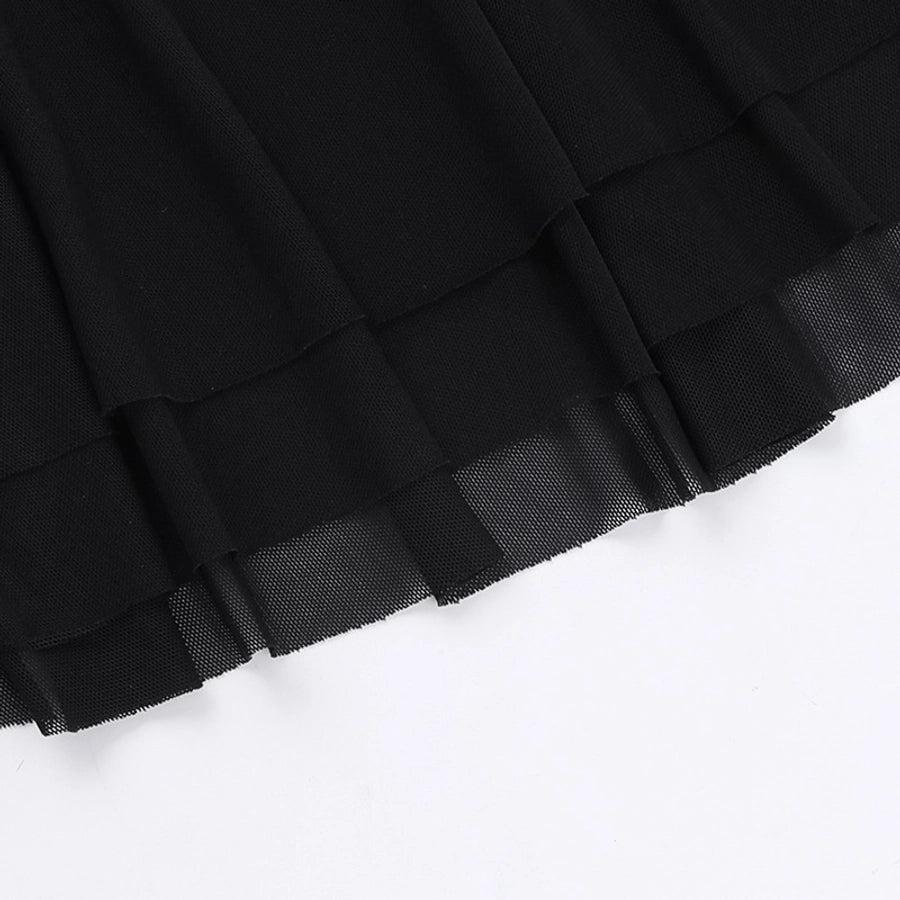 Strapless dress with a flared bottom