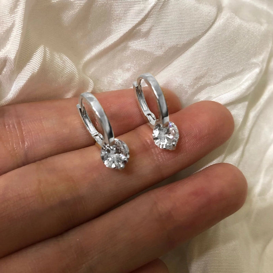 925 Sterling Silver Zircon Earrings