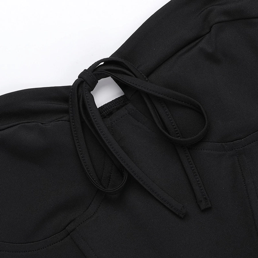 Strapless dress with a flared bottom