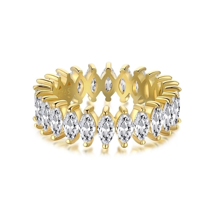 925 Sterling Silver Zircon Geometric Rings