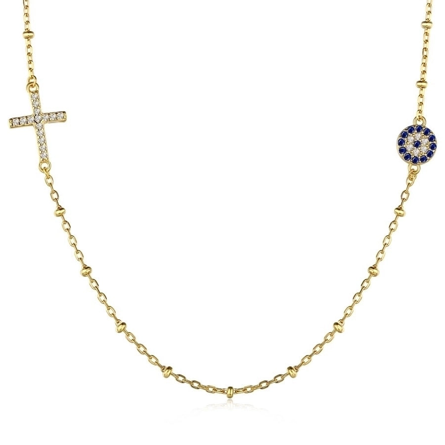 925 Sterling Silver Chain Devil'S Eye Pendant Necklace