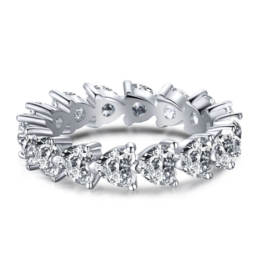 925 Sterling Silver Zircon Geometric Rings