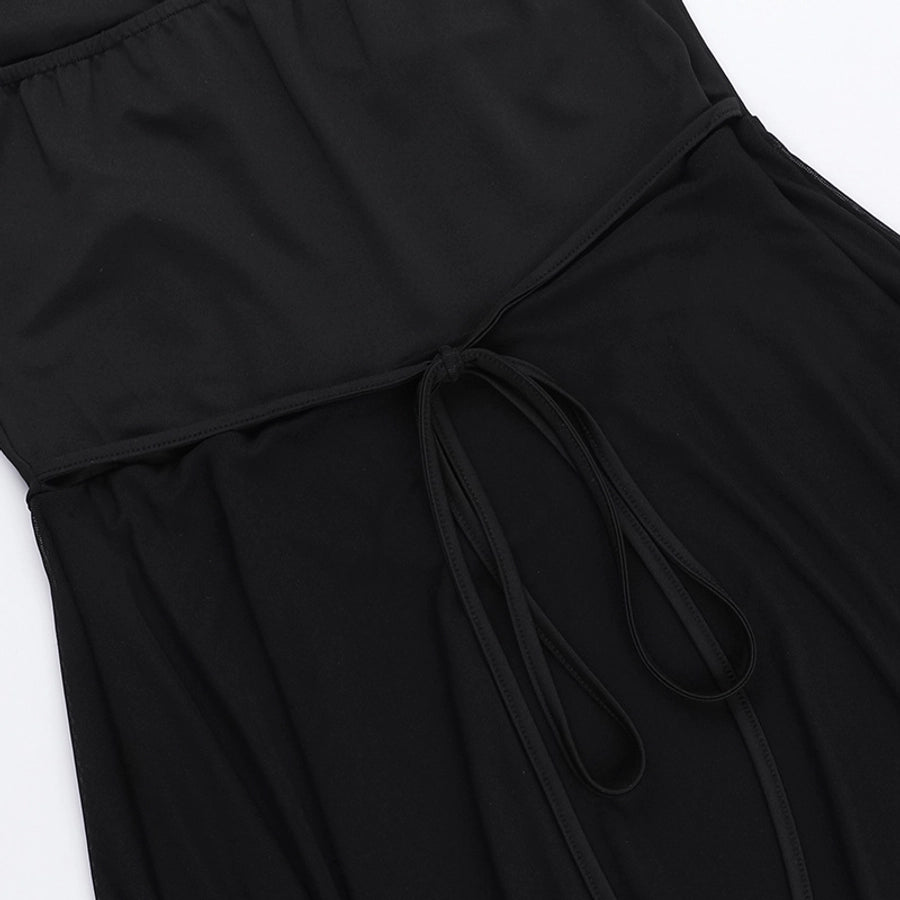 Strapless dress with a flared bottom