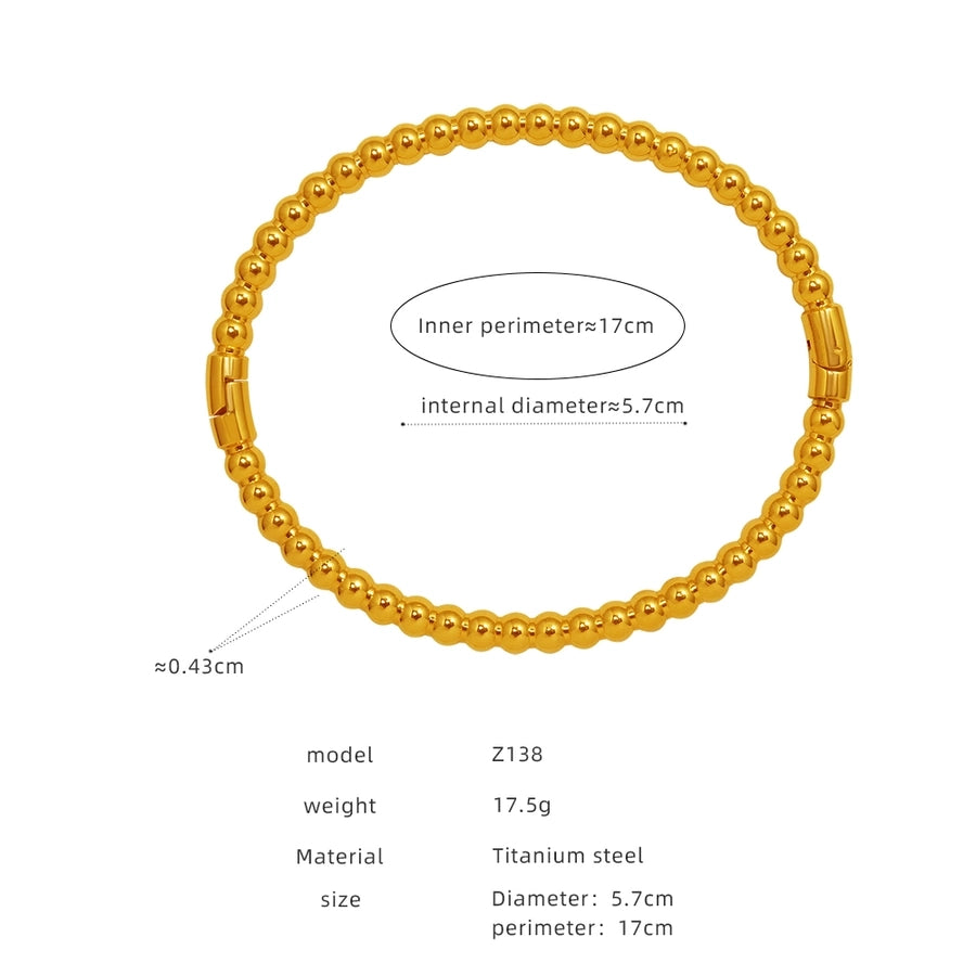 Baroque Style 18K Gold Plated Artificial Pearls Bangle