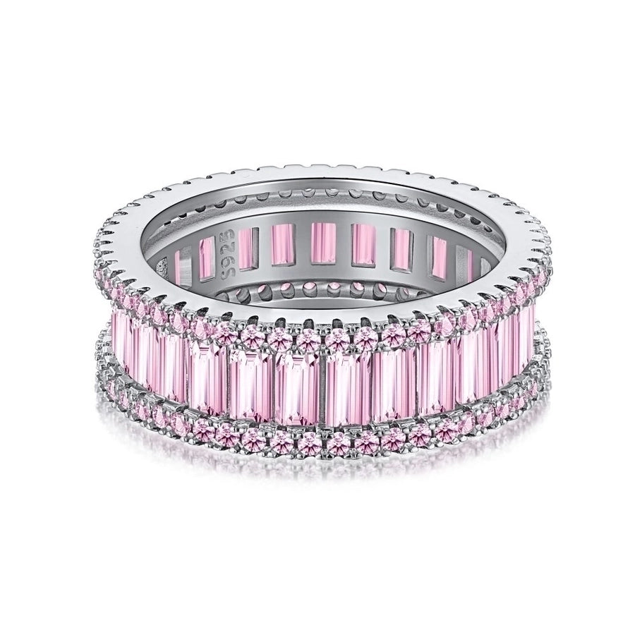 925 Sterling Silver Zircon Geometric Rings