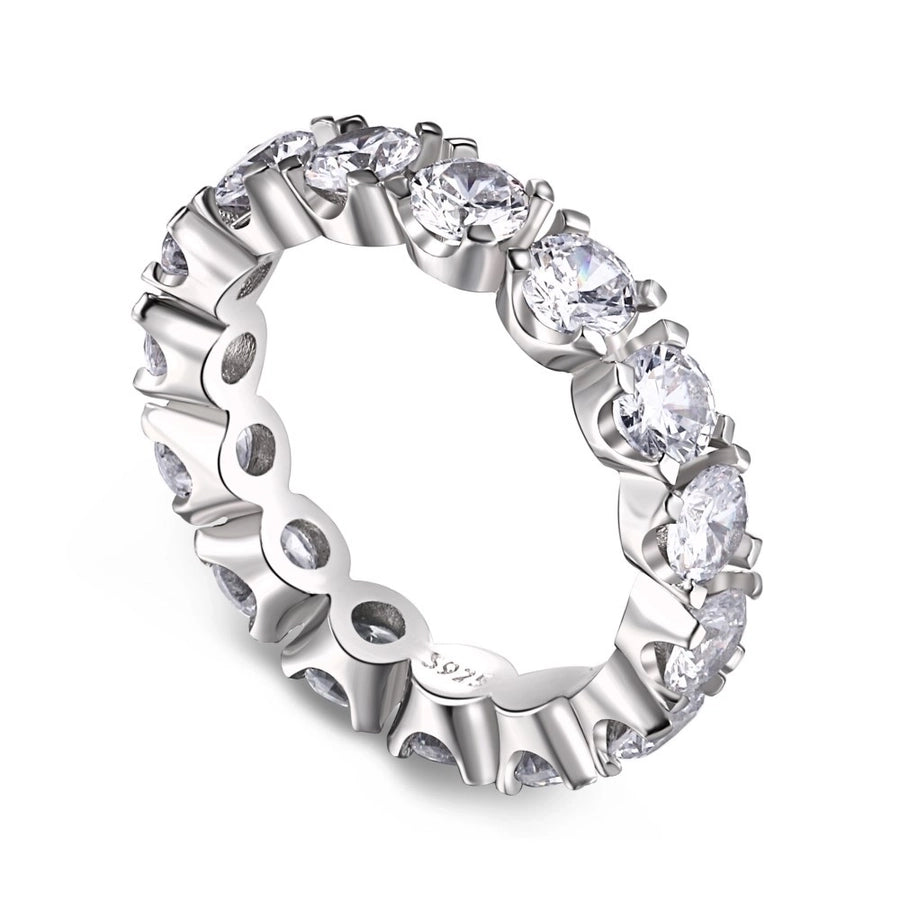 925 Sterling Silver Zircon Geometric Rings