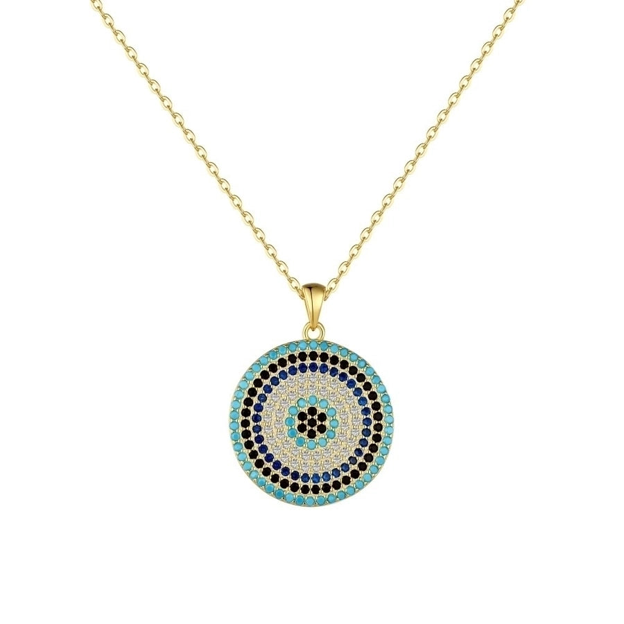 925 Sterling Silver Chain Devil'S Eye Pendant Necklace