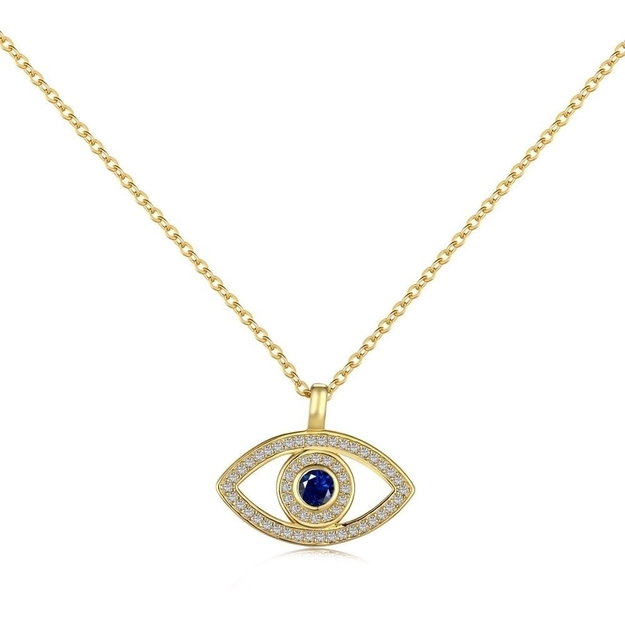 925 Sterling Silver Chain Devil'S Eye Pendant Necklace