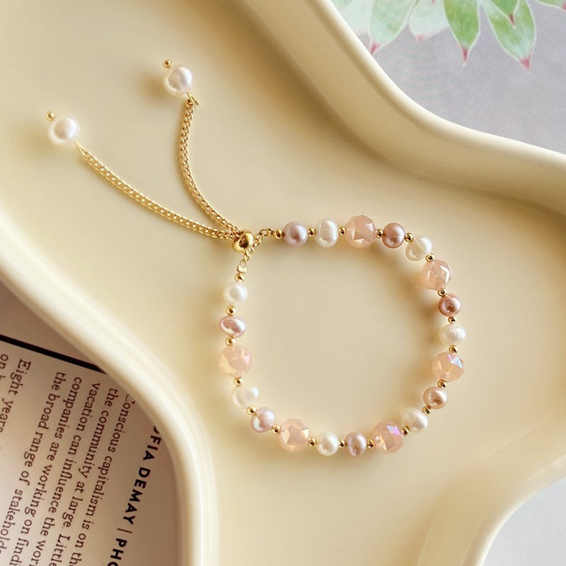 Round pearl beaded bracelet