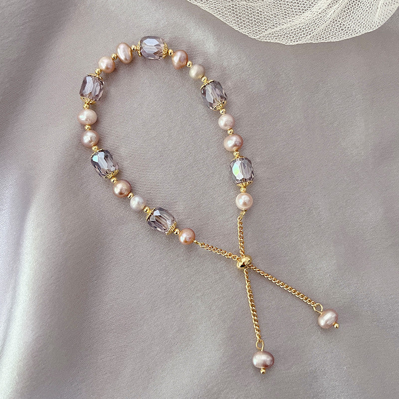 Round pearl beaded bracelet