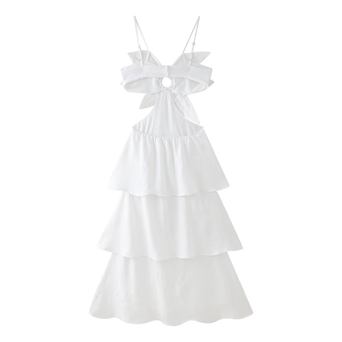 White flower topped maxi dress