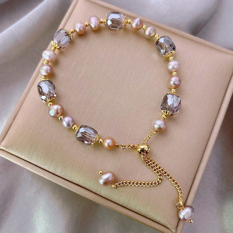 Round pearl beaded bracelet