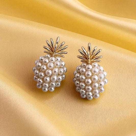 Pearly Pineapple Studs
