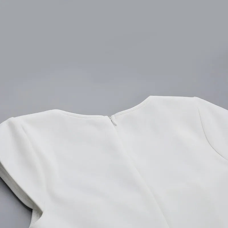 Holly square neck puffy flair mini dress