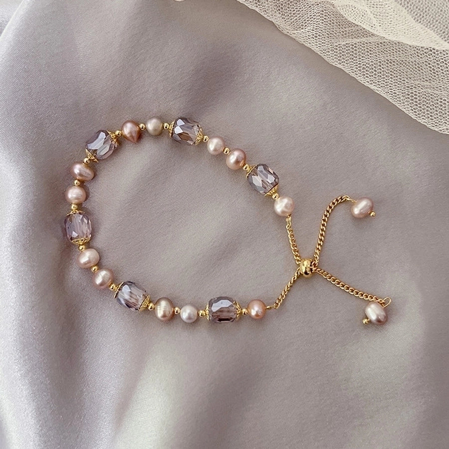 Round pearl beaded bracelet