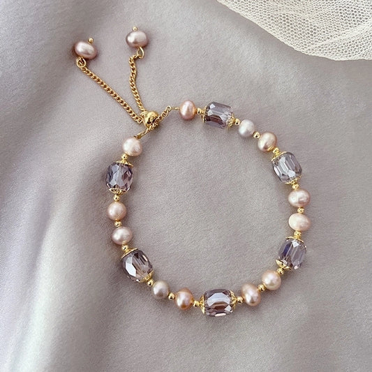 Round pearl beaded bracelet